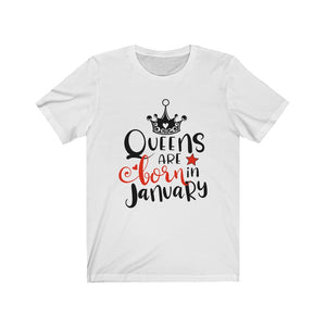 Queens Are Born In January Unisex Jersey Short Sleeve Tee-Phoenix Styles