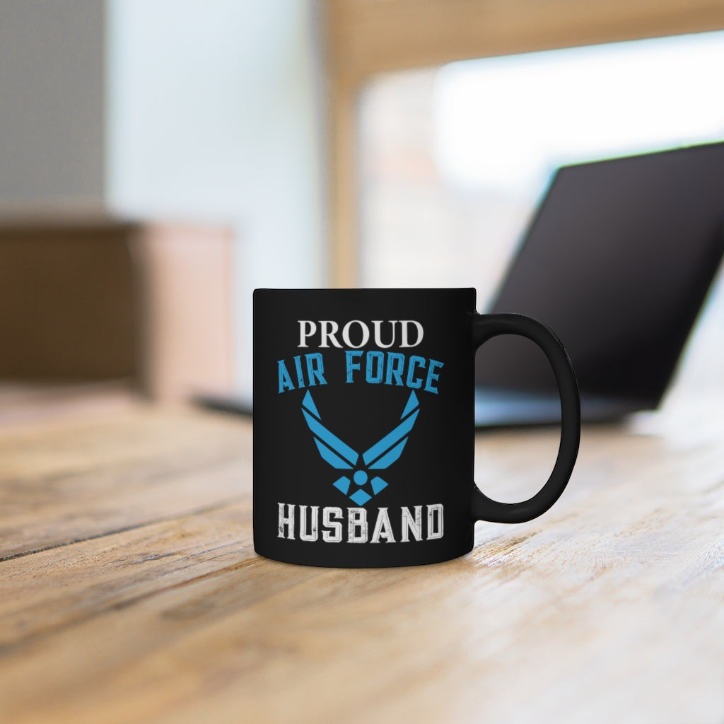 Proud Air force Husband Lack Mug 11oz-Phoenix Styles