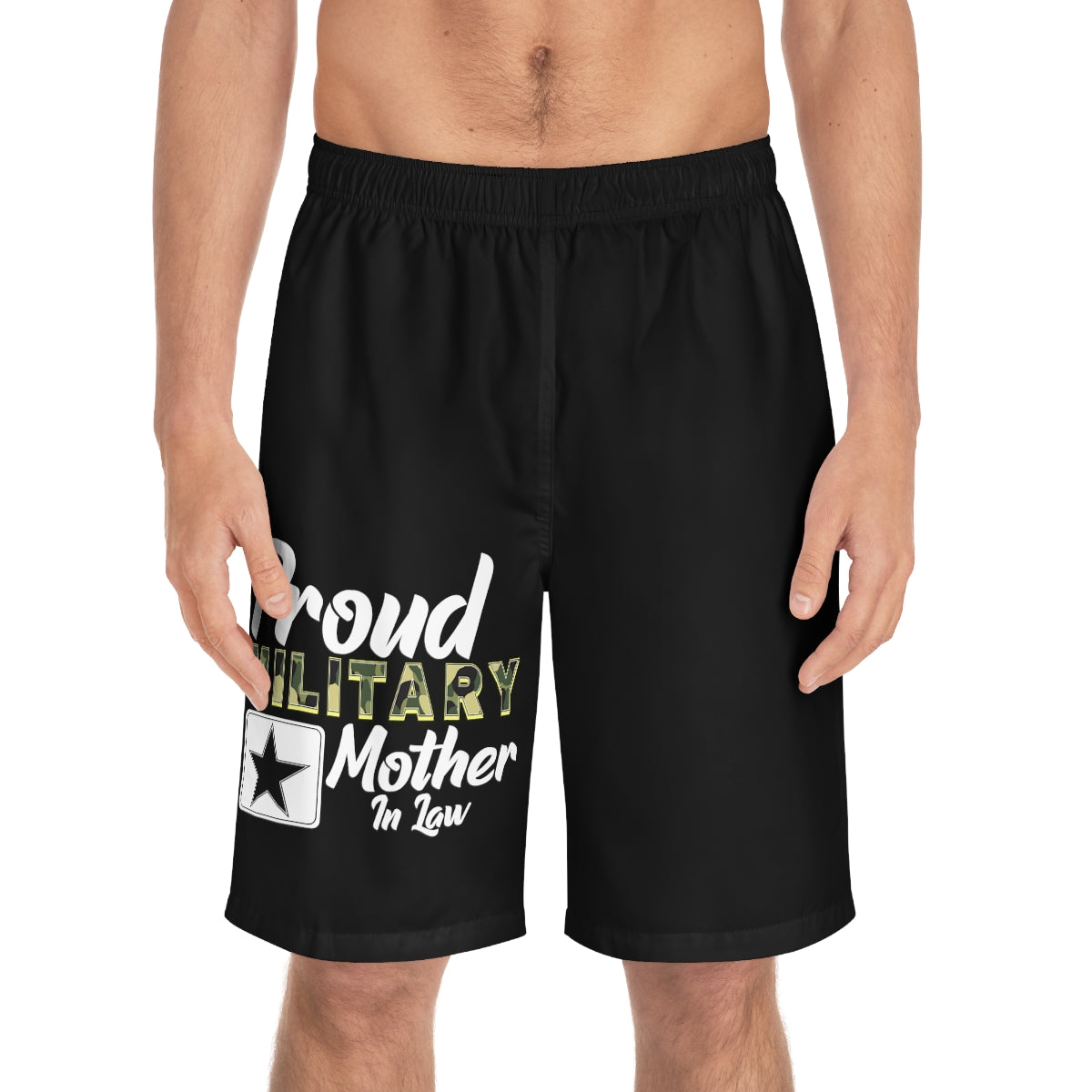 Proud Military Mother In Law Board Shorts-Phoenix Styles