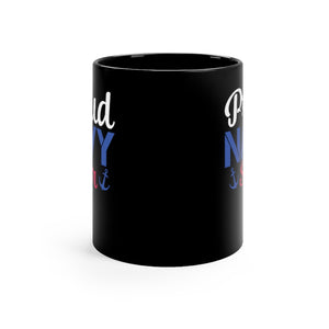 Proud Navy Sister Black Mug 11oz-Phoenix Styles