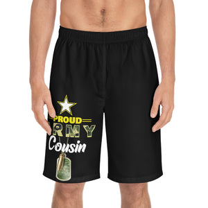 Proud Army Cousin Board Shorts-Phoenix Styles