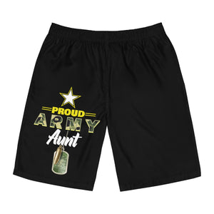 Proud Army Aunt Board Shorts-Phoenix Styles