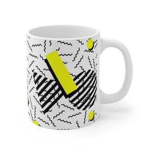 Retro Vintage 80s Fashion Style White Ceramic Mug-Phoenix Styles