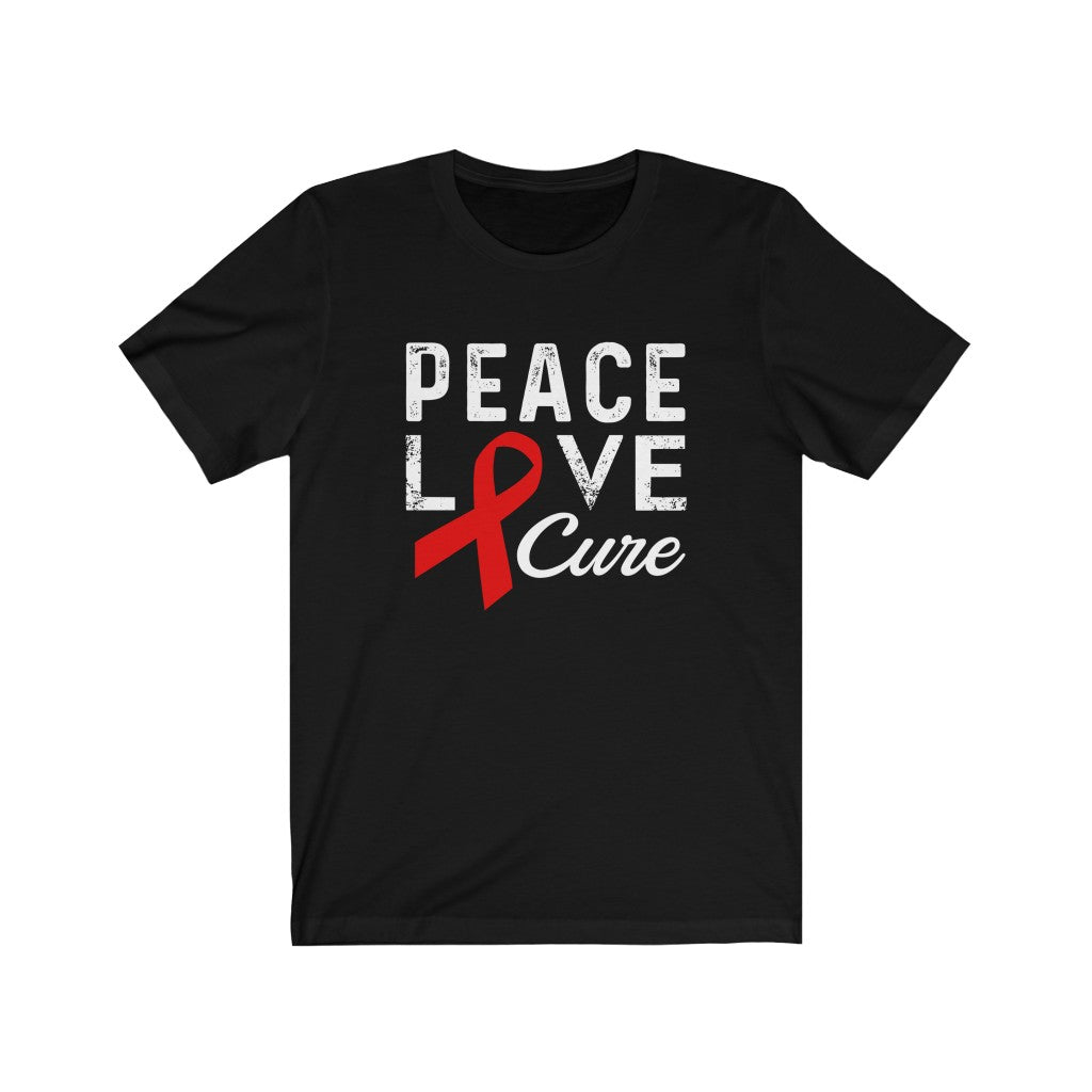 Peace Love Cure Unisex Jersey Short Sleeve Tee-Phoenix Styles