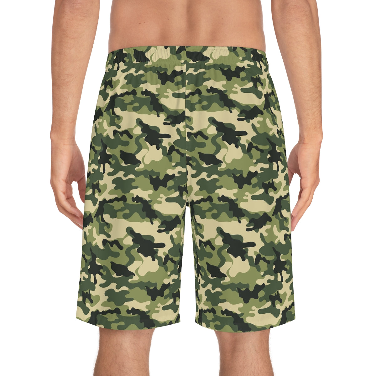 Proud Army Husband Camoflauge Back Board Shorts-Phoenix Styles