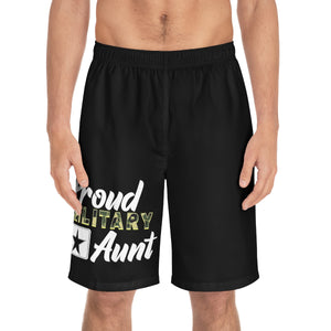 Proud Military Aunt Board Shorts-Phoenix Styles