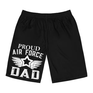 Proud Airforce Dad Board Shorts (AOP)-Phoenix Styles