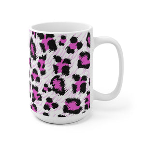 Pink Leopard White Ceramic Mug-Phoenix Styles