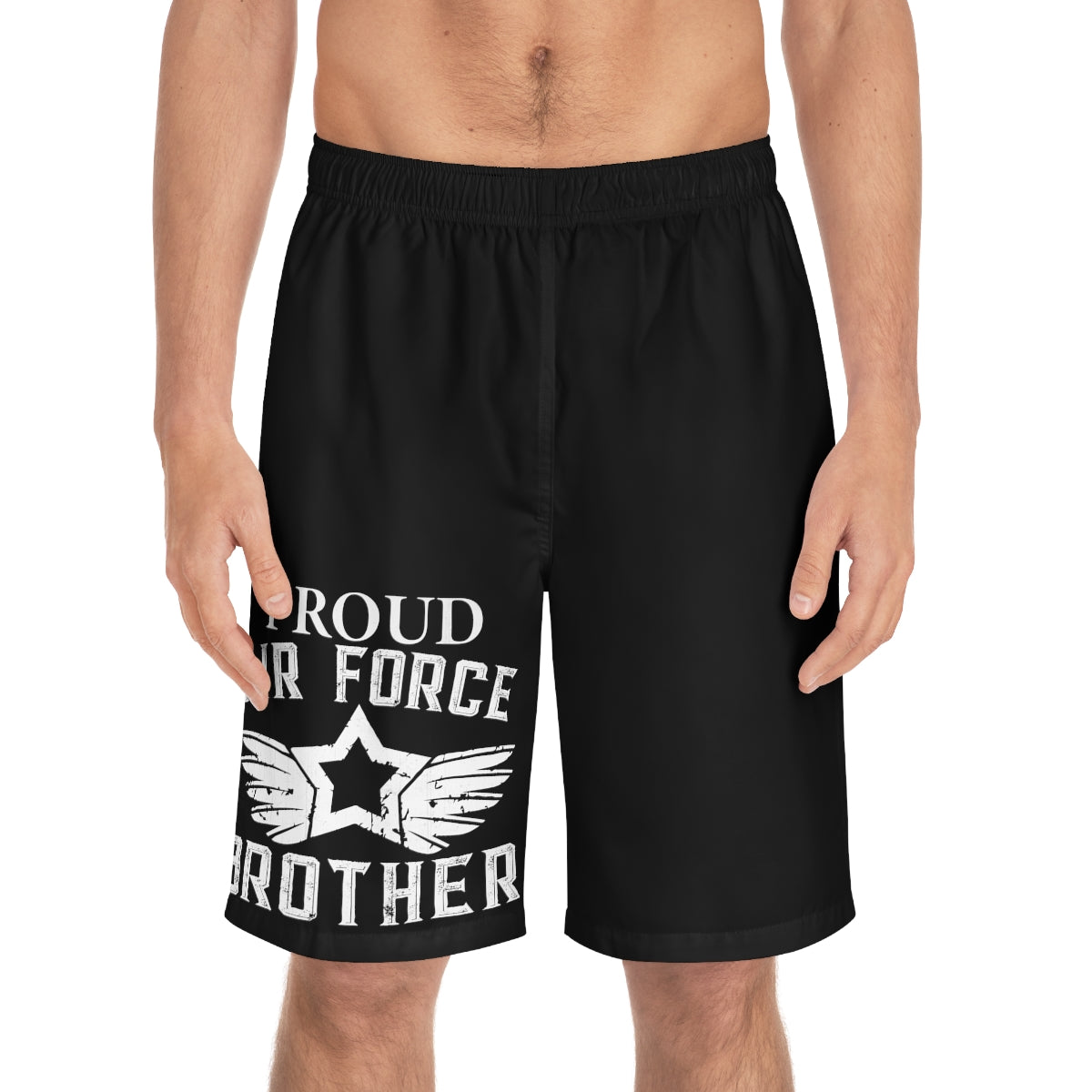 Proud Airforce Brother Men's Board Shorts-Phoenix Styles