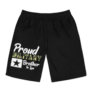 Proud Military Brother In Law Board Shorts-Phoenix Styles