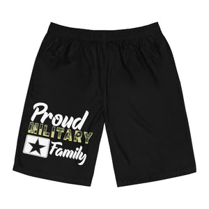 Proud Military Family Board Shorts-Phoenix Styles