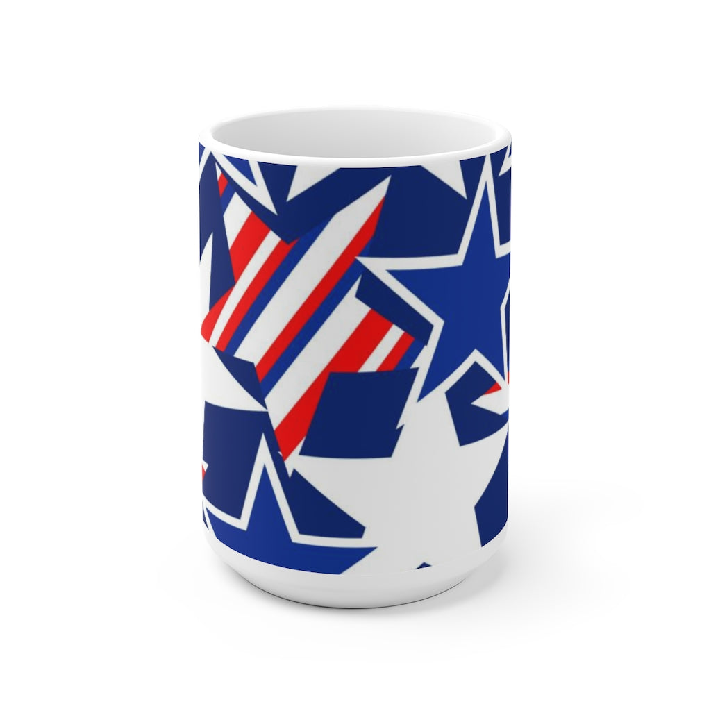 USA Stars And Stripes White Ceramic Mug-Phoenix Styles