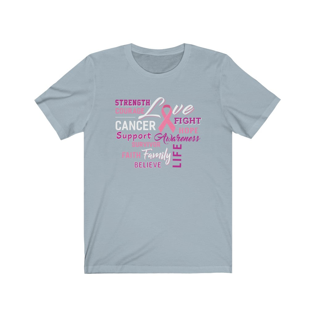 Strength, Courage, Love Cancer Support-Unisex Jersey Short Sleeve Tee-Phoenix Styles