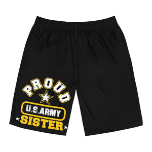 Proud U.S Army Sister Board Shorts-Phoenix Styles