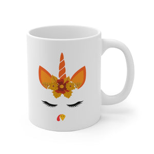 Thanksgiving Unicorn White Ceramic Mug-Phoenix Styles