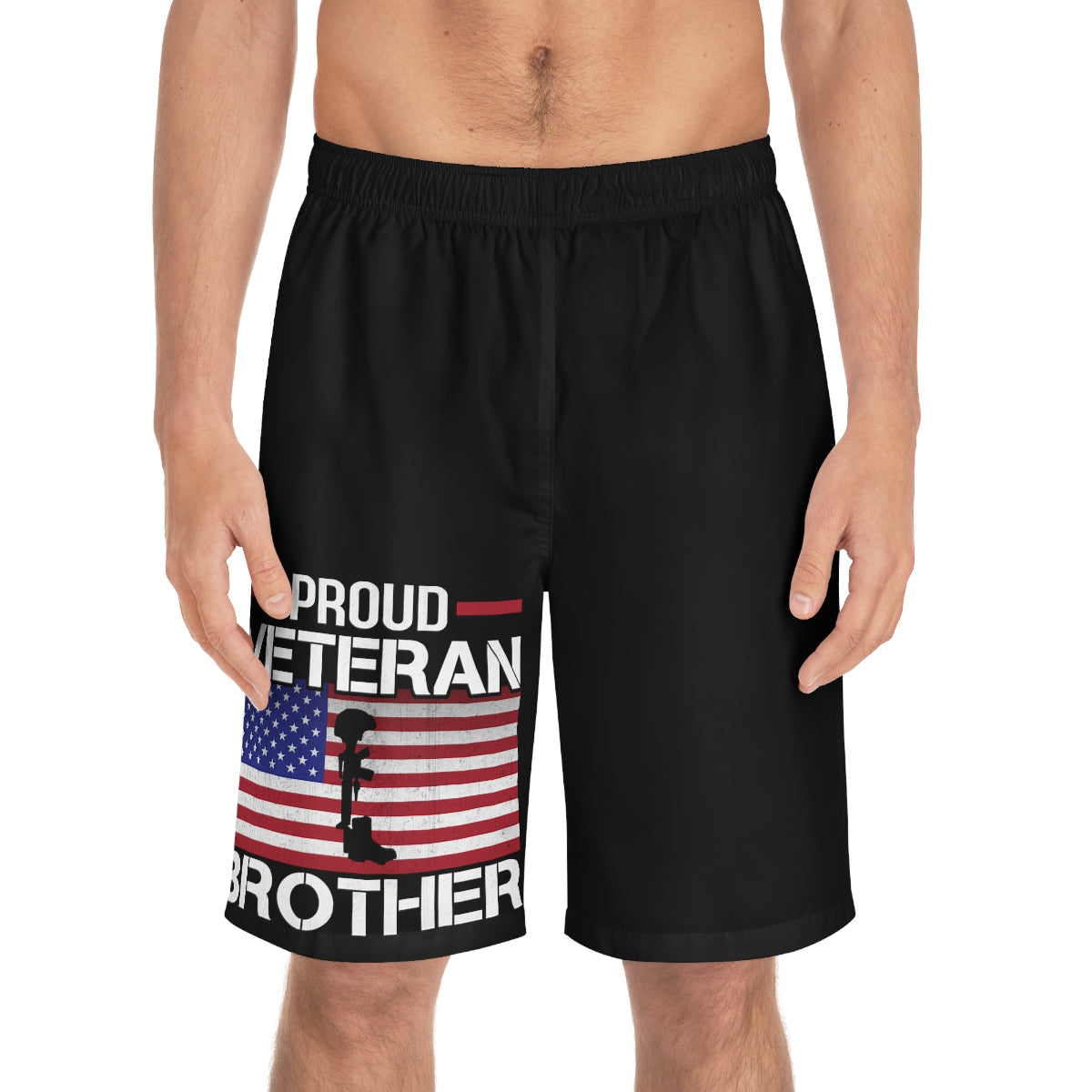 Proud Veteran Brother Board Shorts-Phoenix Styles