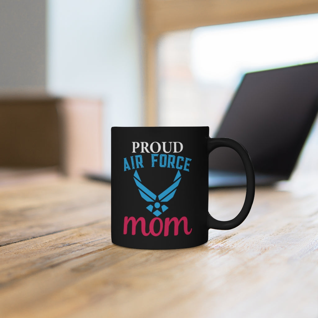 Proud Air Force Mom Black Mug 11oz-Phoenix Styles