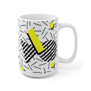 Retro Vintage 80s Fashion Style White Ceramic Mug-Phoenix Styles