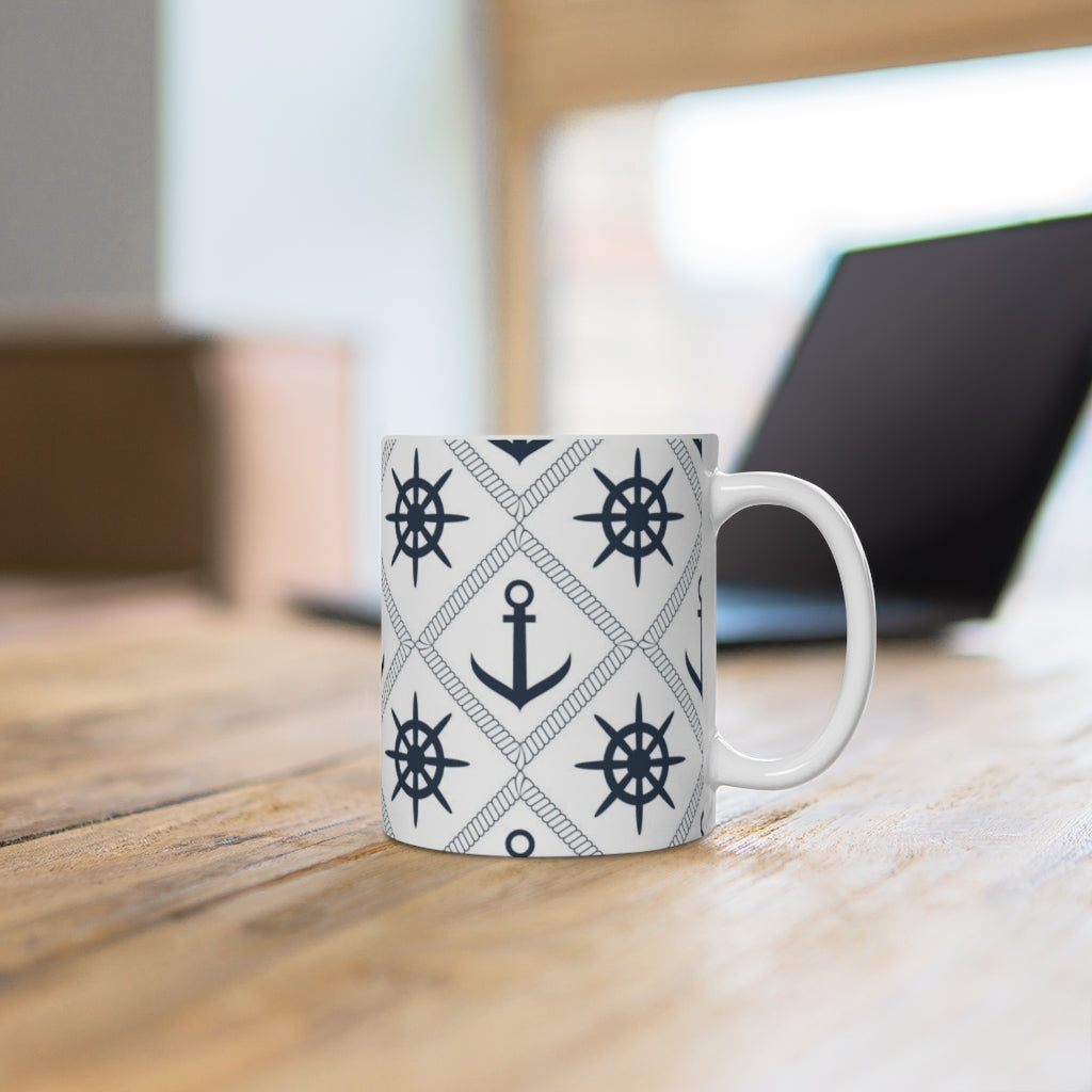 Anchor And Steering Wheel Mug-Phoenix Styles