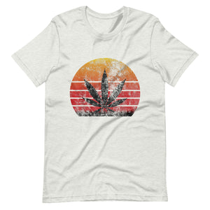 Sun-Vintage-T-Shirt-Marijuana-Leaf-Unisex t-shirt-Phoenix Styles