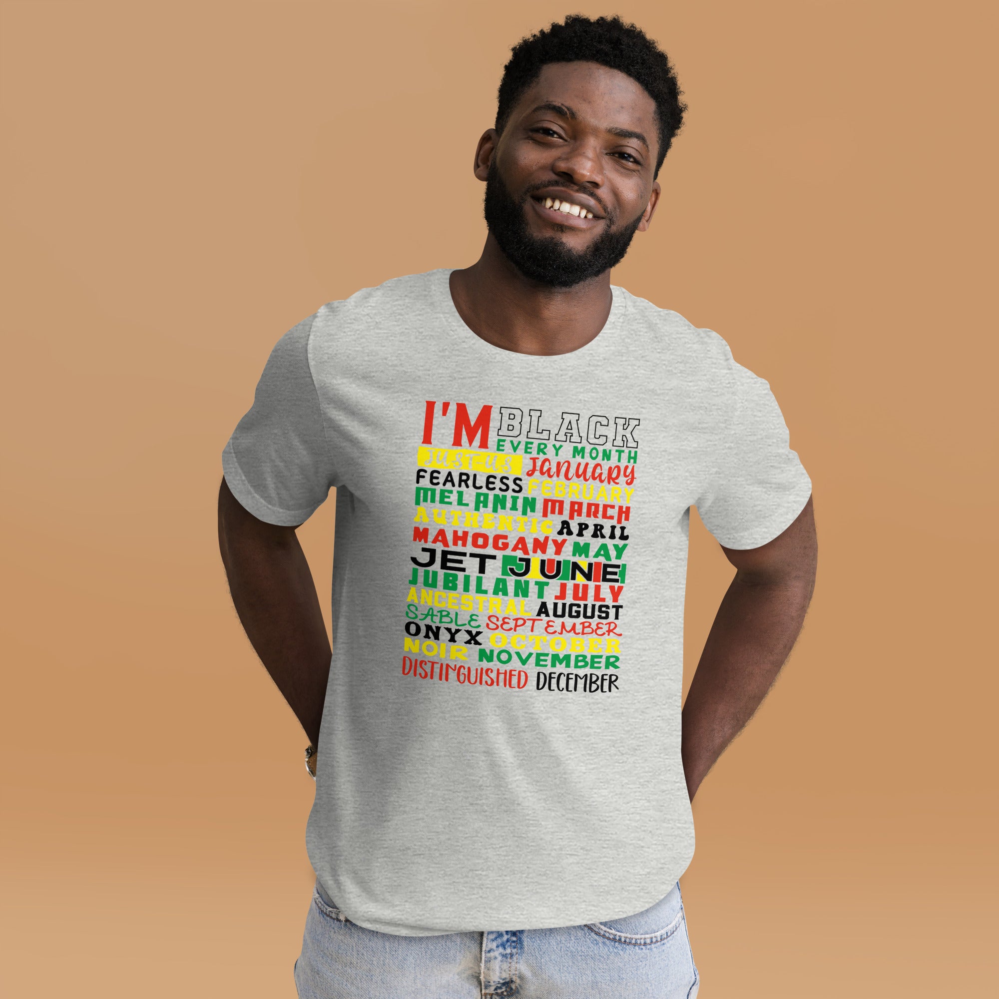 I'm Black Every Month Color Print Unisex t-shirt-Phoenix Styles