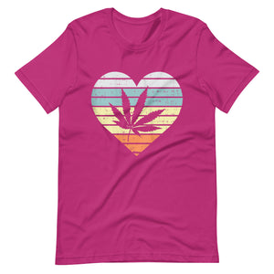 Womens-Weed-Cannabis-Heart-Unisex t-shirt-Phoenix Styles