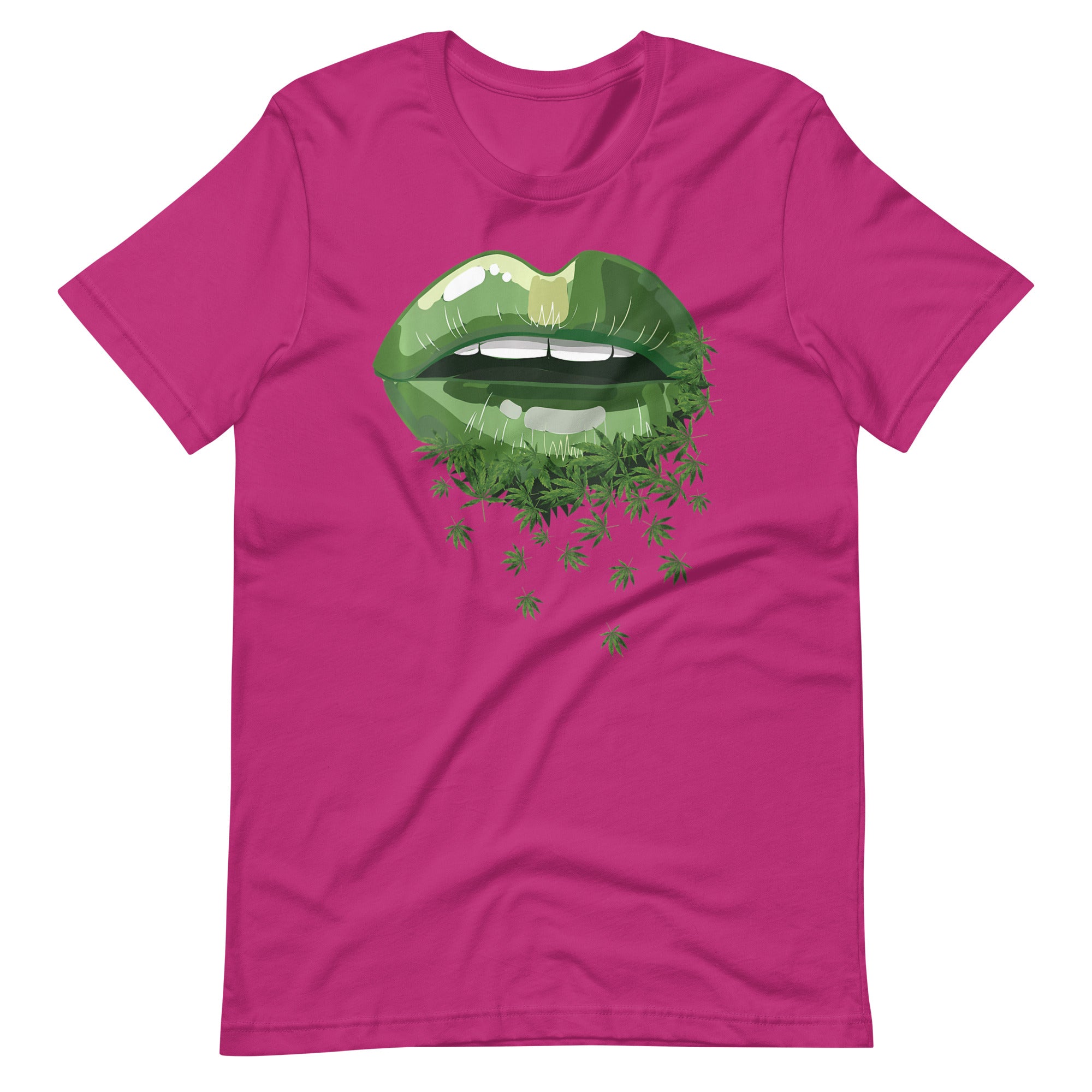 Womens-Funny-Sexy-Lips-Cannabis-Marijuana t-shirt-Phoenix Styles