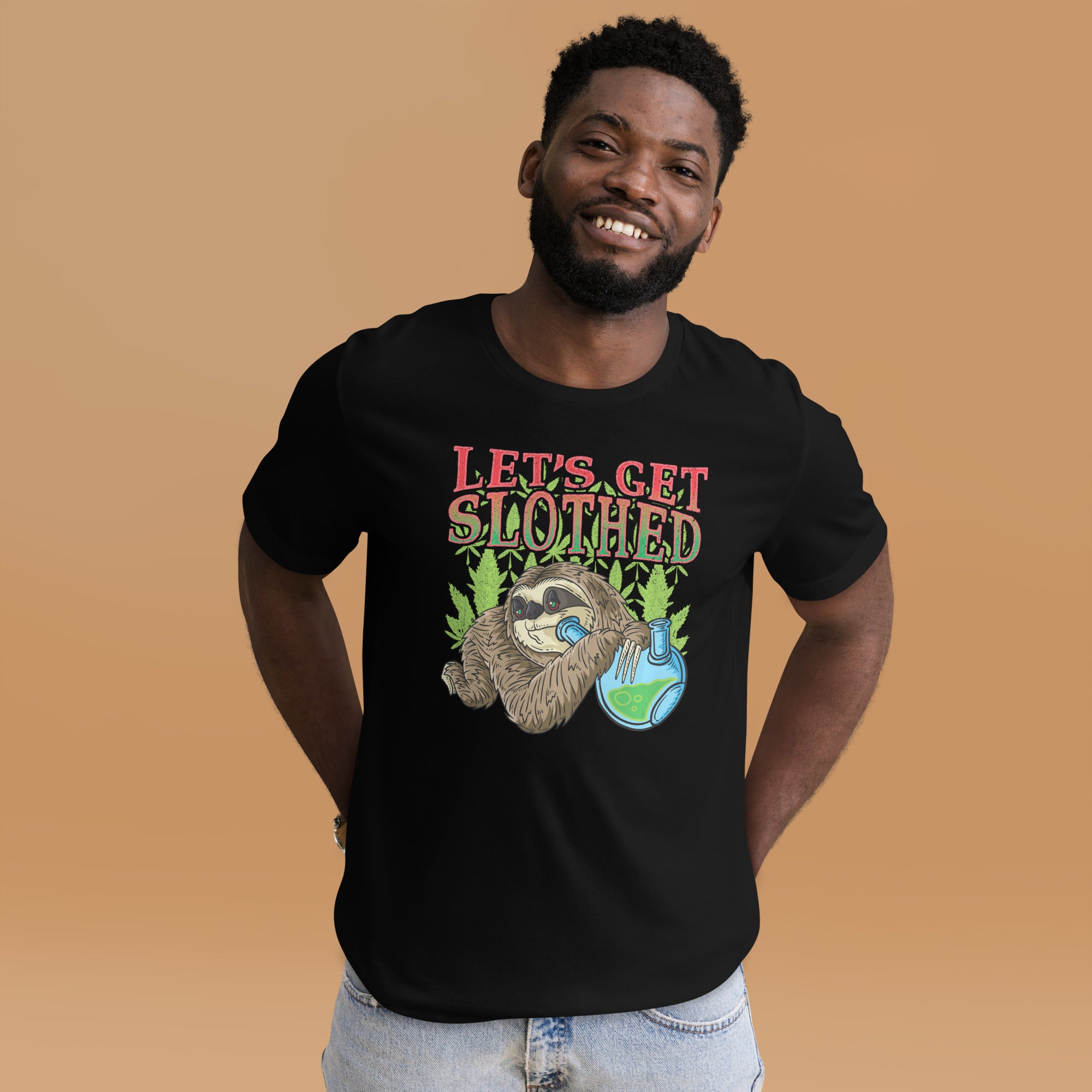 Weed-Smoking-Sloth-Marijuana-THC-T-shirt-Phoenix Styles