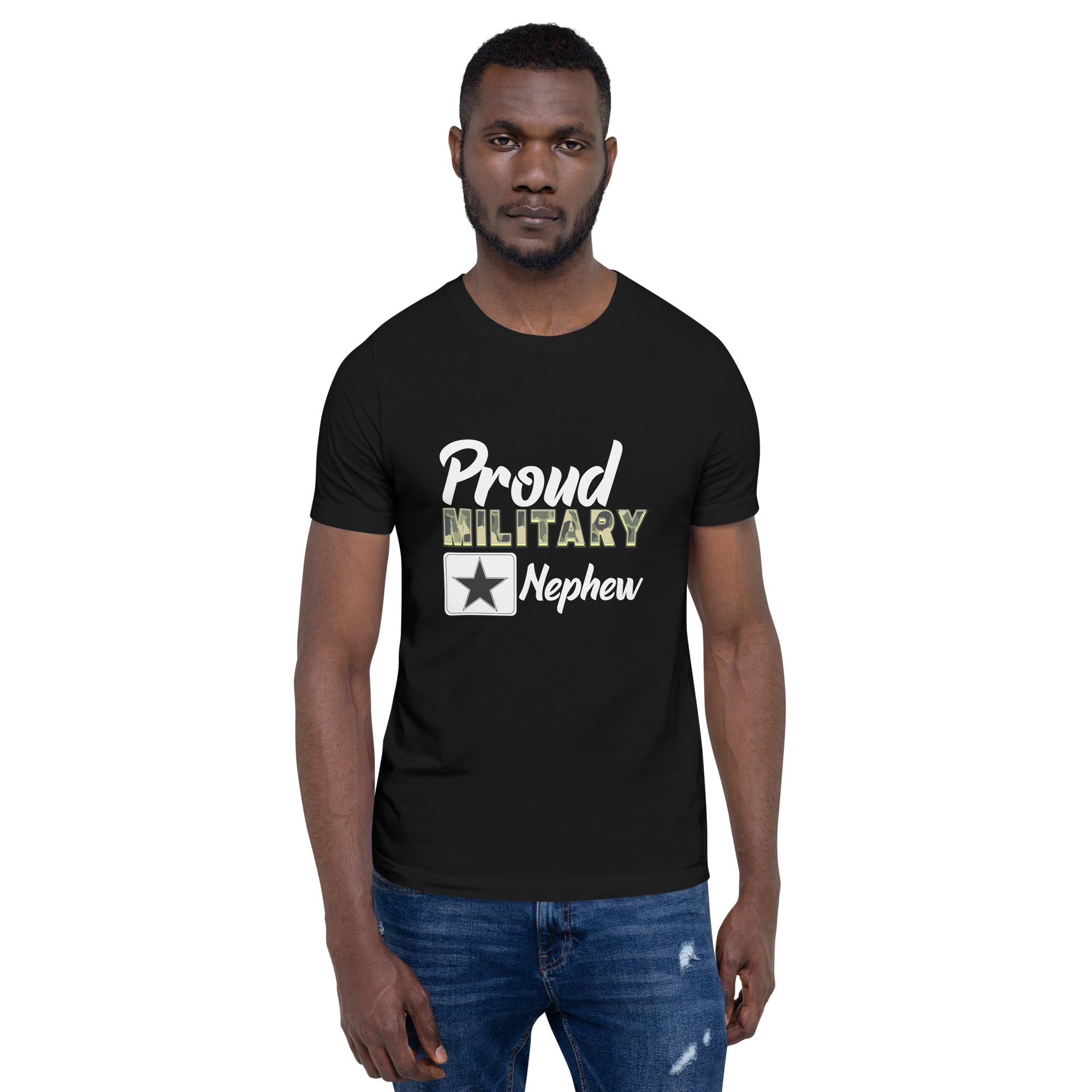 Proud Military Nephew Unisex t-shirt-Phoenix Styles