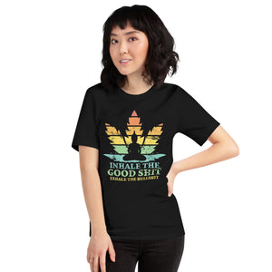 Inhale-the-good-exhale-the-bullshit-buddha-Unisex t-shirt-Phoenix Styles