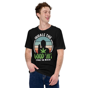 Exhale-the-bullshit-buddha-cannabis-Unisex t-shirt-Phoenix Styles