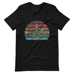 Vintage-Marijuana-Weed-Cannabis-Leaf-Retro-Stoner-Unisex t-shirt-Phoenix Styles