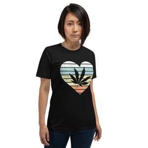 Womens-Weed-Cannabis-Heart-Unisex t-shirt-Phoenix Styles