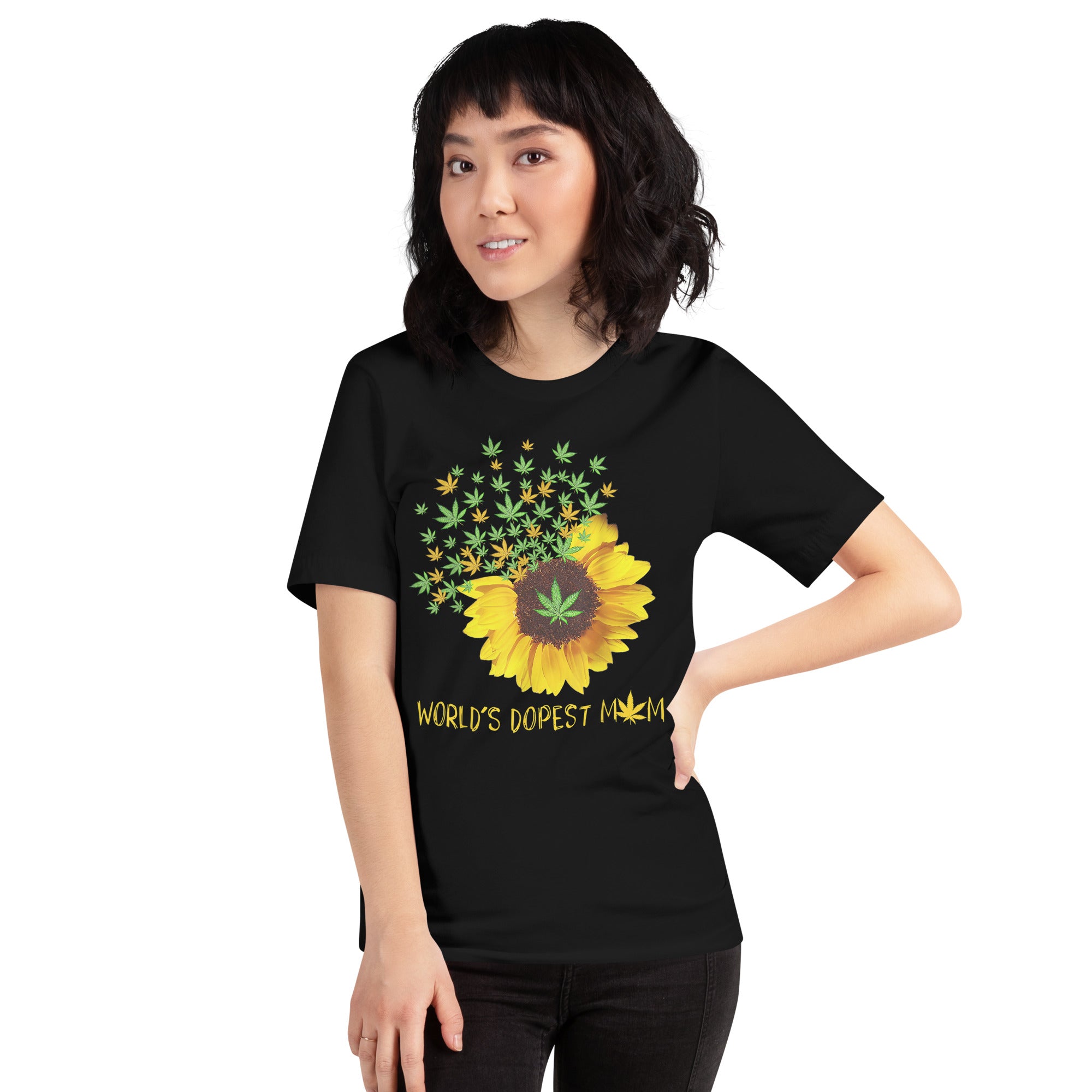 Worlds-Dopest-Mom-Sunflower-Weed-Unisex t-shirt-Phoenix Styles