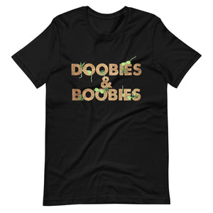 Doobies-Boobies-Breast-Bra-Weed-Unisex t-shirt-Phoenix Styles