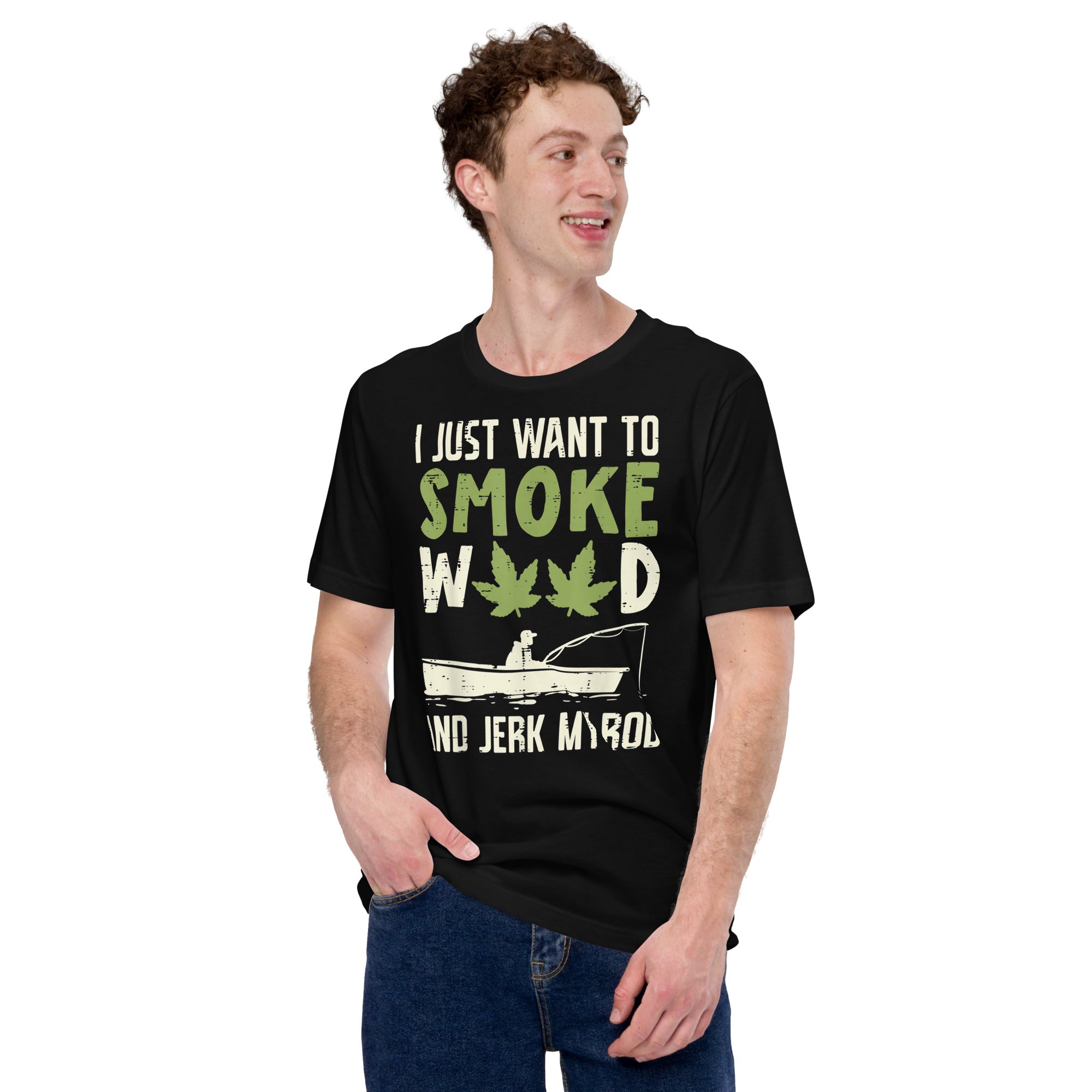 Smoke-Weed-And-Jerk-My-Rod-Fishing-Cannabis-420- t-shirt-Phoenix Styles