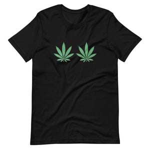 Womens-Weed-Green-Boobs-Bra t-shirt-Phoenix Styles