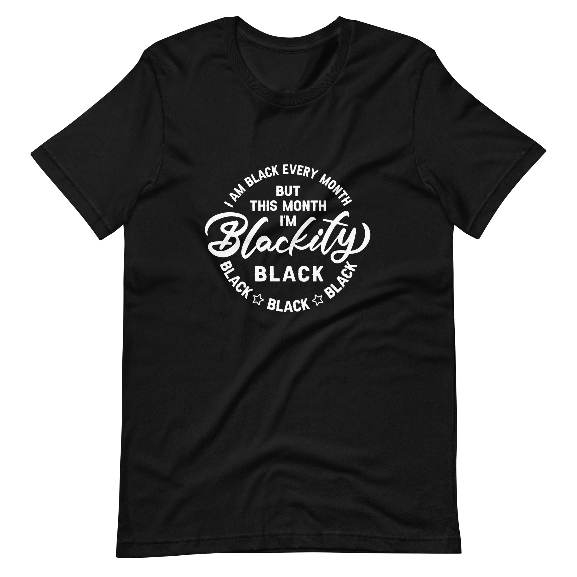 Blackity White Print Unisex t-shirt-Phoenix Styles