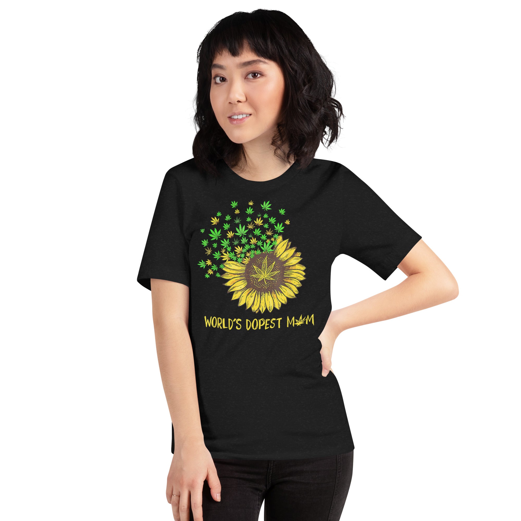 World Dopest Mom Sunflower t-shirt-Phoenix Styles