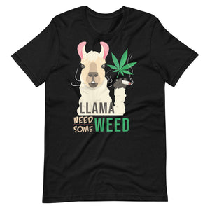 Womens-Funny-Llama-Need-Some-Weed-Pot-Smoking-t-shirt-Phoenix Styles