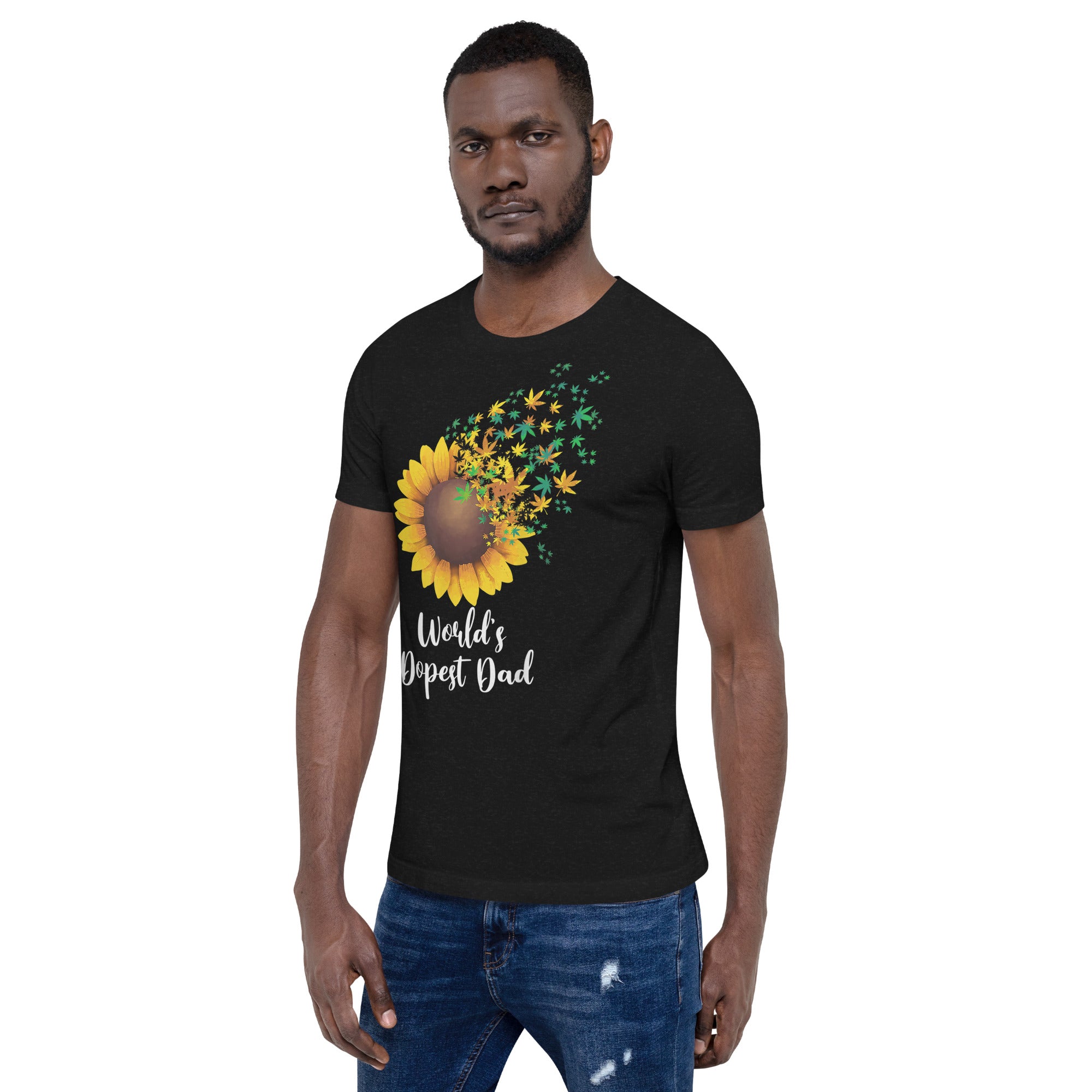 Funny-Worlds-Dopest-Dad-Gift-Cool-Sunflower-Weed t-shirt-Phoenix Styles