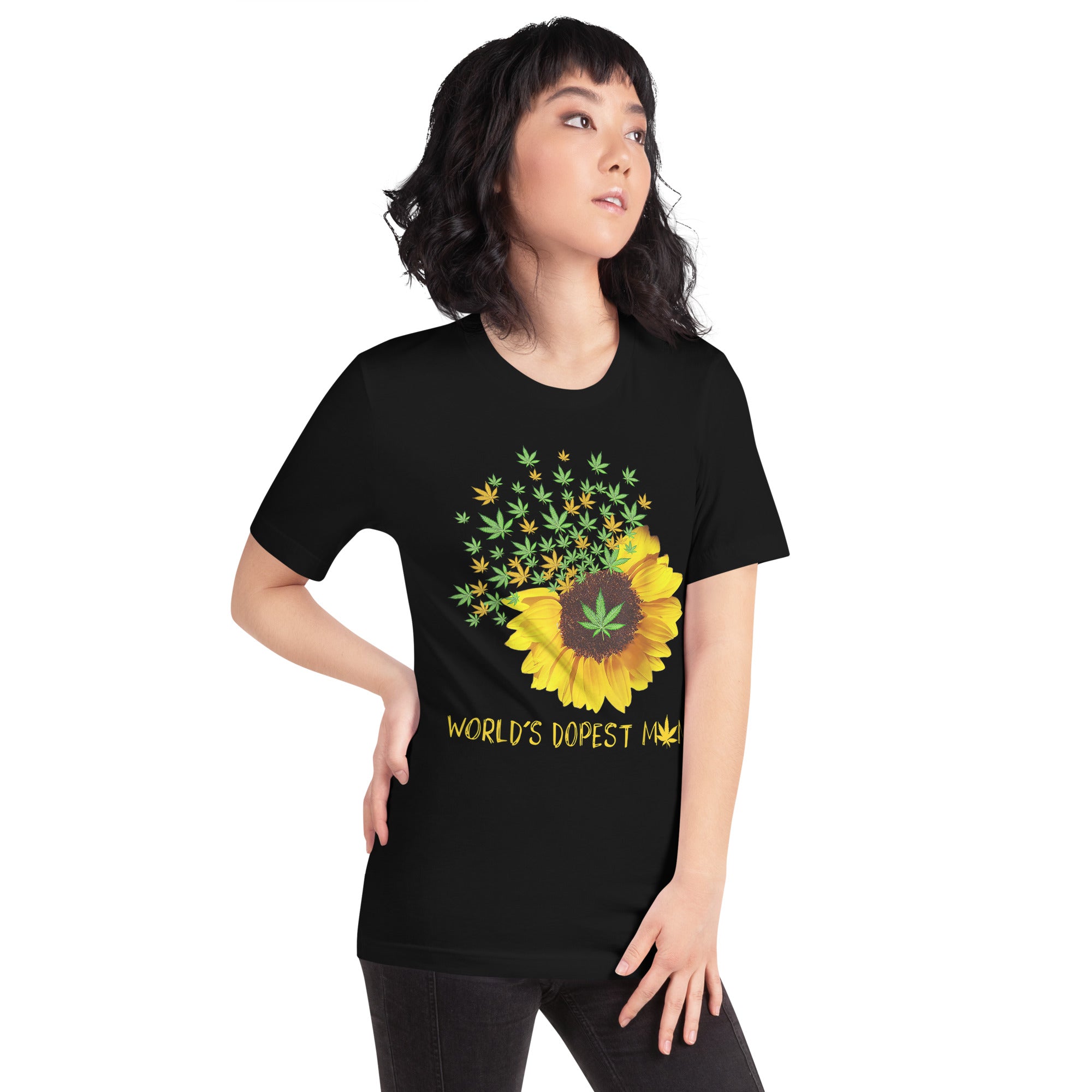 Worlds-Dopest-Mom-Sunflower-Weed-Unisex t-shirt-Phoenix Styles