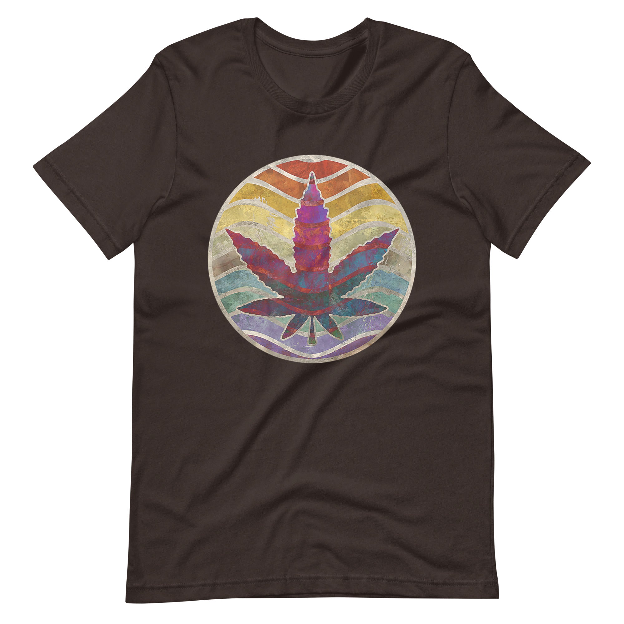 Retro-Design-of-Marijuana-Leaf-Unisex t-shirt-Phoenix Styles