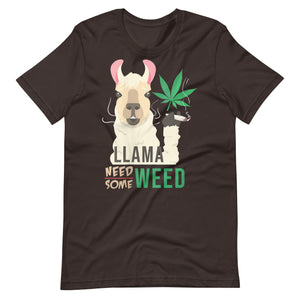 Womens-Funny-Llama-Need-Some-Weed-Pot-Smoking-t-shirt-Phoenix Styles