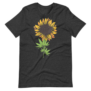 Womens-Weed-Marijuana-Leaf-Cannabis-Sun-flower- t-shirt-Phoenix Styles