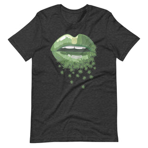 Womens-Funny-Sexy-Lips-Cannabis-Marijuana t-shirt-Phoenix Styles