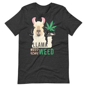 Womens-Funny-Llama-Need-Some-Weed-Pot-Smoking-t-shirt-Phoenix Styles