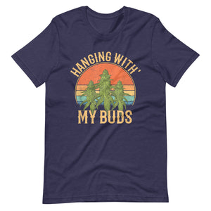 Hanging-With-My-Buds-retro-weed-Unisex t-shirt-Phoenix Styles