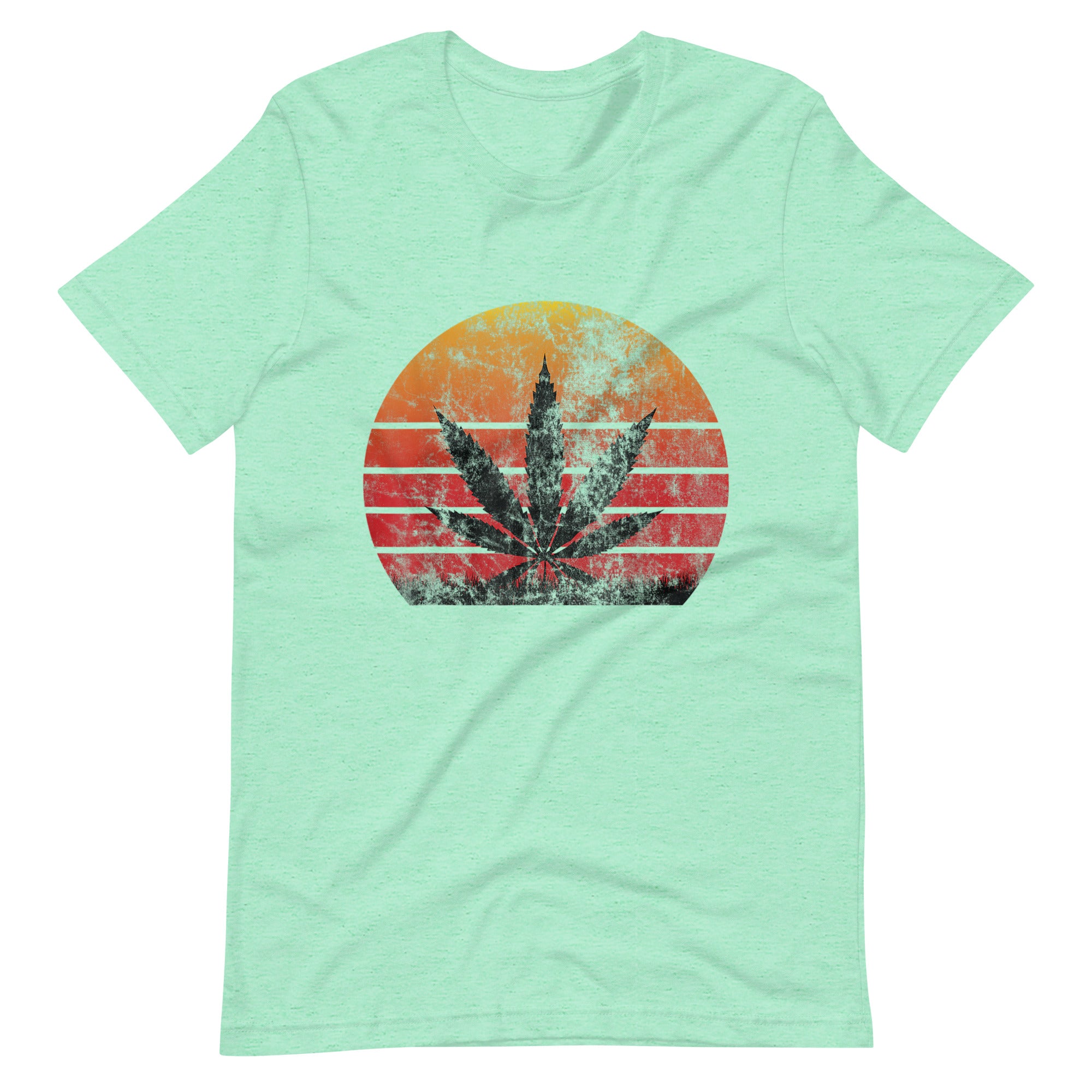 Sun-Vintage-T-Shirt-Marijuana-Leaf-Unisex t-shirt-Phoenix Styles