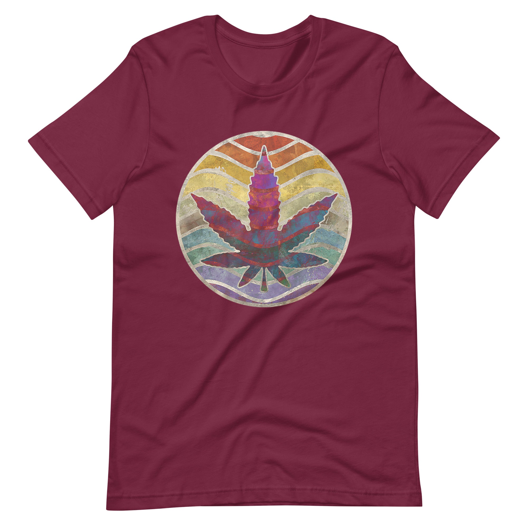 Retro-Design-of-Marijuana-Leaf-Unisex t-shirt-Phoenix Styles